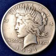 1921 Peace Dollar Circulated