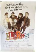 Clerks Cast Signed Autographed 27x40 Poster Kevin Smith Jason Mewes ACOA