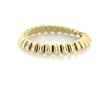 Fabulous Italian Yellow Gold Oval Cancaved Link Bracelet