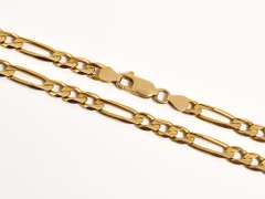 Popular 14k yellow Gold Figaro Necklace