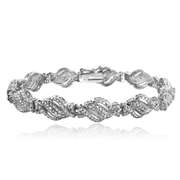1/4 Ct Diamond Twist Bracelet