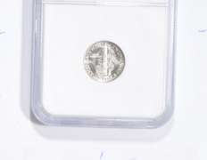 MS66 FB 1943-D Mercury Silver Dime - CAC - Graded NGC