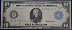 Series Of 1914 $10 Federal Reserve Note. Circulated.