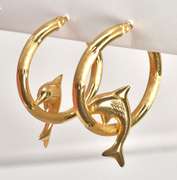 Dolphins Jumping Thru Hoops Earrings