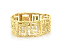Unforgettable 18kt Illias Lalaounis Hammered Greek Key Bracelet