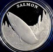 United States Mint 2003 National Wildlife Refuge System Centennial Medals. Salmon And Bald Eagle.