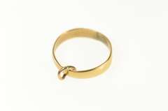 14K Yellow Gold Victorian Simple Plain Baby Band Ring Charm/Pendant