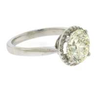 Captivating White Gold 3cts Diamond Halo Engagement Ring