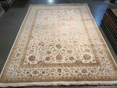 EXQUISITE SILK &WOOL MAHAL DESIGN RUG 9x12