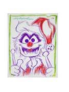 Guy Gilchrist Hand Drawn Autographed Animal Muppets Art Canvas ACOA