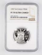PF70UCAM 1997-W $50 American Platinum Eagle 1/2 Oz .999 Platinum - NGC