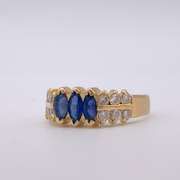 18kt Solid Yellow Gold Gemstone & Diamond Ring