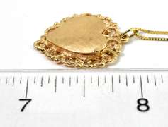 Ornate Heart Locket in 14KT Yellow Gold