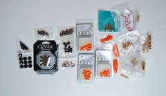 Assorted Lot of Swarovski Crystal Beads in Smoke and Topaz Tones