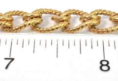 Fancy Textured Bracelet in 14KT Yellow Gold