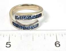 Incredible Sapphire Open Wrap Ring in 14KT White Gold