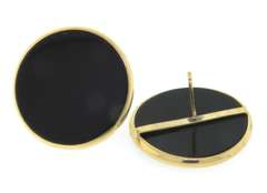 Favorite Yellow Gold Black Onyx Earrings