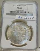 1921 Morgan Dol NGC MS-63