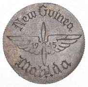 1945 Australia 1 Shilling - Engraved New Guinea WWII Trench Art