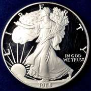1986 Proof American Silver Eagle.