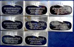 Lot of  7 Franklin Mint Bicentennial Council  The Thirteen Original States Sterling Silver Ingots