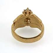 Unique 10kt Yellow Gold Diamond Cluster Ring