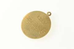 14K Yellow Gold Retro Lady Golfer Golf Tournament Round Charm/Pendant