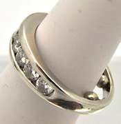 18KT WHITE GOLD DIAMOND BAND.