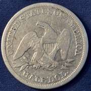 1877-S Seated Liberty Half Dollar, Circulated.