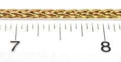 Smooth Round Wheat Chain Bracelet in 14KT Yellow Gold