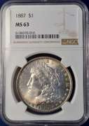 1887 Morgan Silver Dollar  NGC MS63