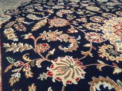 STUNNING SILK &WOOL PERSIAN KASHAN RUG 9x12.2