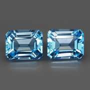 Stunningly well matched 11.95ct vibrant blue pair of Topaz