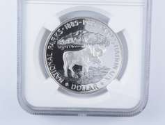 PF70 UCAM 1985 Canada $1 Silver - National Parks Centennial - NGC