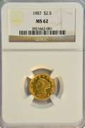 Blazing Choice BU 1907 US $2.50 Liberty Gold. NGC MS62