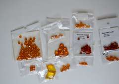 Assorted Lot of Austrian Topaz Swarovski Crystal Beads