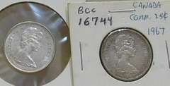 Canada: 2 ea Sil (800) Anniv. Commem.Quarters,  Eliz