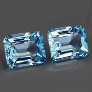 Stunningly well matched 11.95ct vibrant blue pair of Topaz
