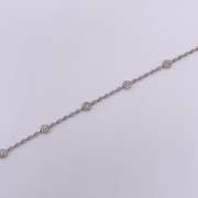 14kt Solid White Gold & Diamond Tennis Bracelet