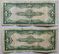 2 1923 Large Size $1 Silver Certificates
