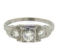 Charming Platinum Diamond Engagement Ring