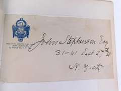 Very Rare 1886 Society of the Cincinnati & Author Letter