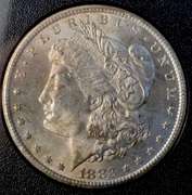 1883-CC GSA Hoard Uncirculated Morgan Silver Dollar.