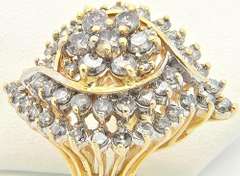 Amazing 4 CTW Diamond Cocktail Ring, 14k