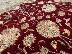 EXQUISITE SILK &WOOL MAHAL DESIGN RUG 8.9x12.2