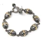 925/14kt Fancy Link Bracelet