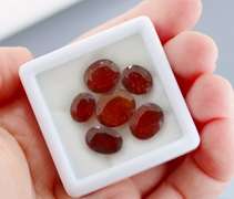 Untreated! All natural 24.49ct Hessonite Garnet set