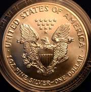 1989 Silver Eagle with Box and Paper