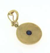 Charming Blue Sapphire Yellow Gold Charm Clip