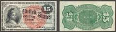 15 cent Fourth Issue Fractional Currency=Fr.1271=Extremely Fine+